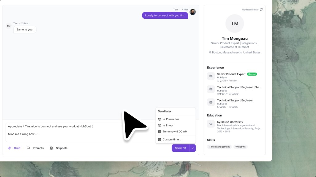 Flow AI Co-pilot message view